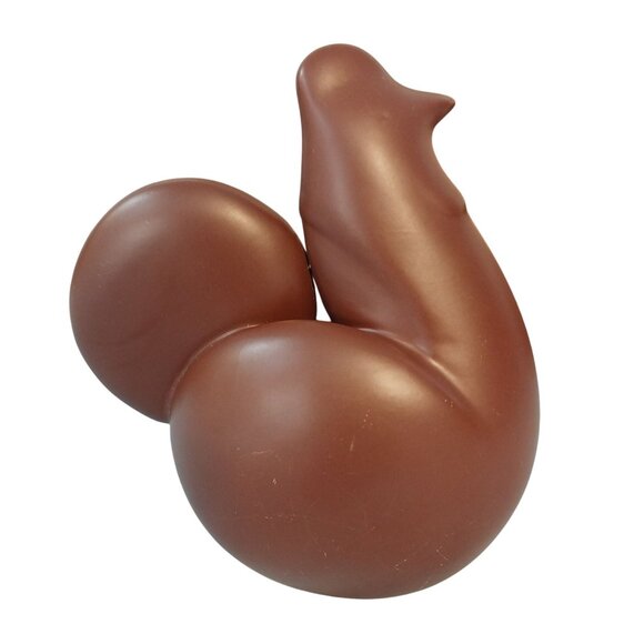 Mid Century Design Minimalist Brown Ceramic Chicken Figurine - Picture 2 of 6